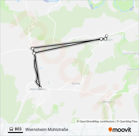 803 Bus Line Map