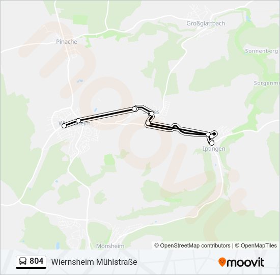 804 Bus Line Map