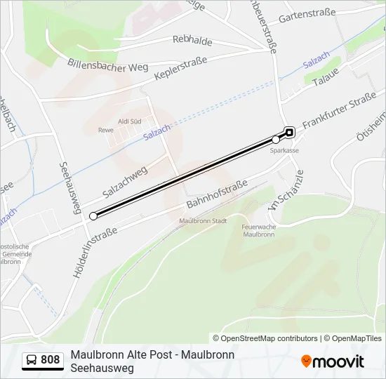 808 Bus Line Map