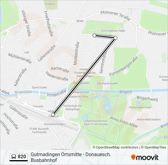 820 Bus Line Map