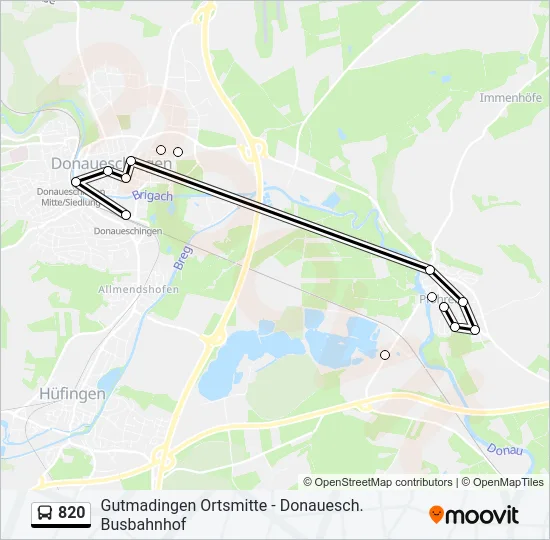 820 Bus Line Map