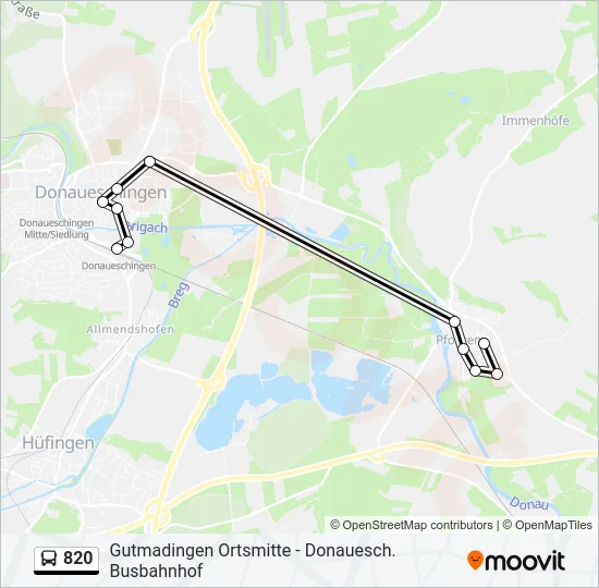 820 Bus Line Map
