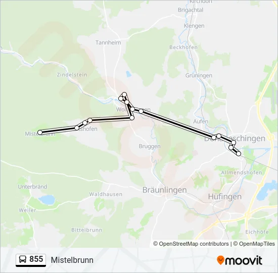 855 Bus Line Map