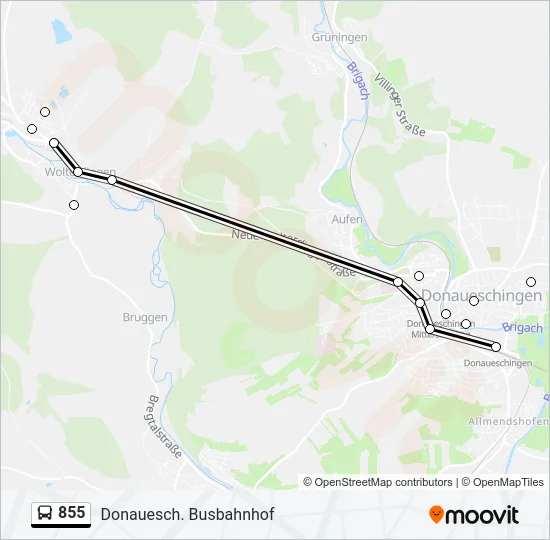855 Bus Line Map