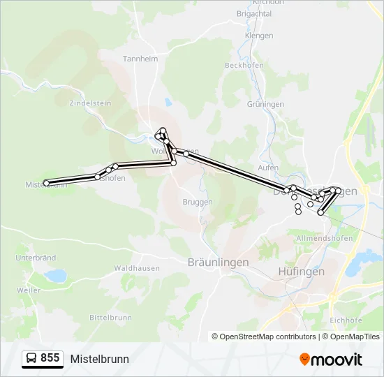 855 Bus Line Map