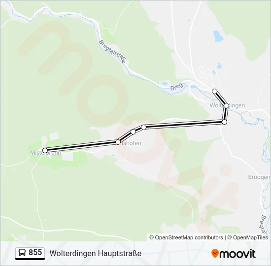855 Bus Line Map
