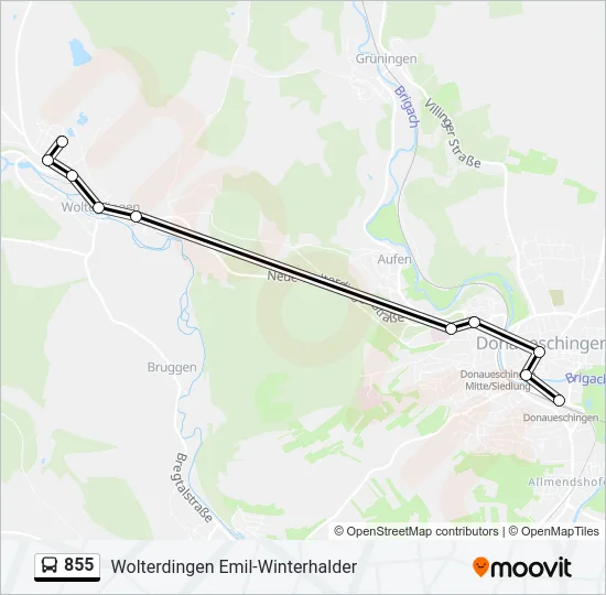 855 Bus Line Map