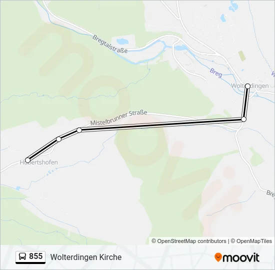 855 Bus Line Map