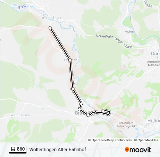 860 Bus Line Map