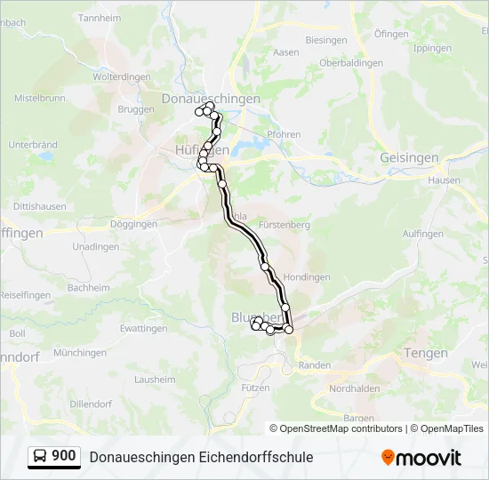 900 Bus Line Map