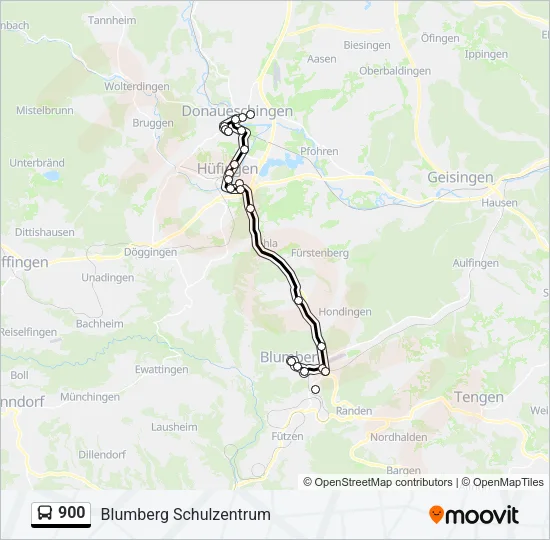 900 Bus Line Map