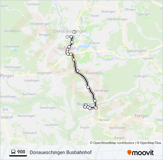 Buslinie 900 Karte