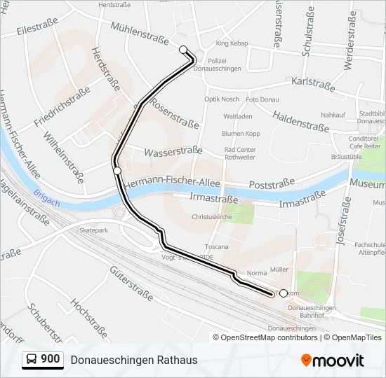 900 Bus Line Map