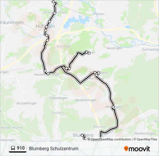 910 Bus Line Map