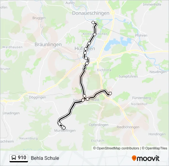 910 Bus Line Map