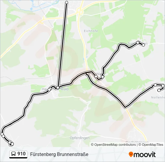 910 Bus Line Map