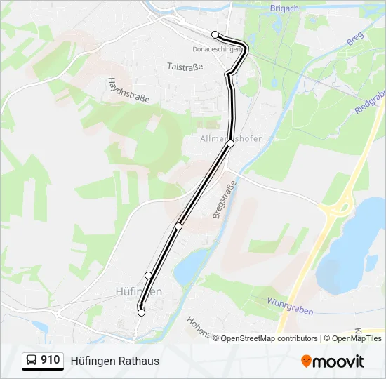 910 Bus Line Map
