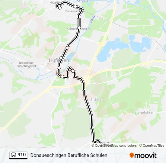 910 Bus Line Map