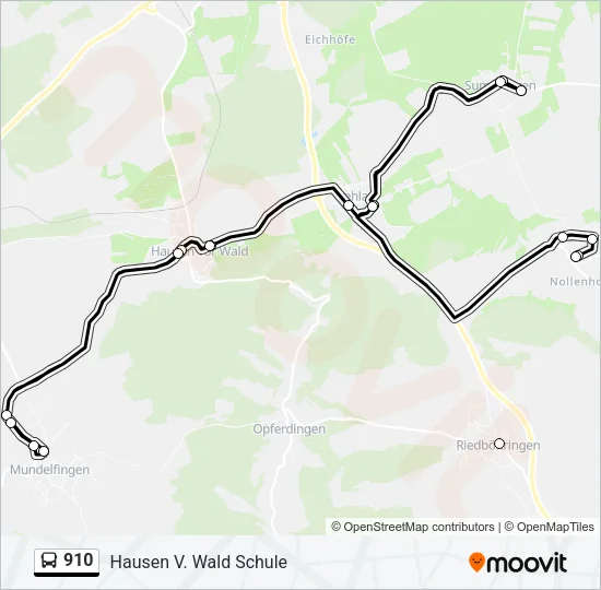 910 Bus Line Map