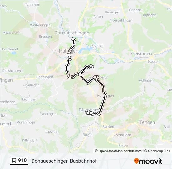 910 Bus Line Map