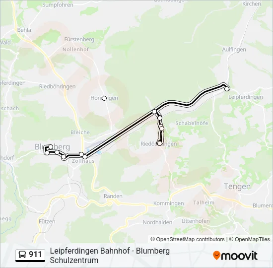 911 Bus Line Map