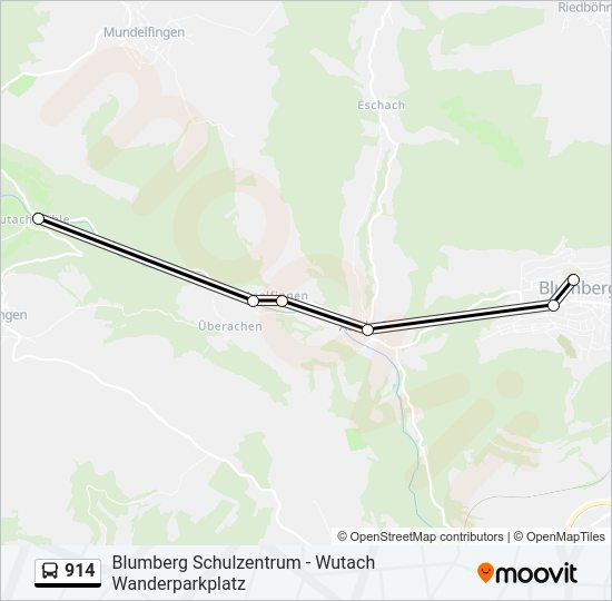 914 Bus Line Map