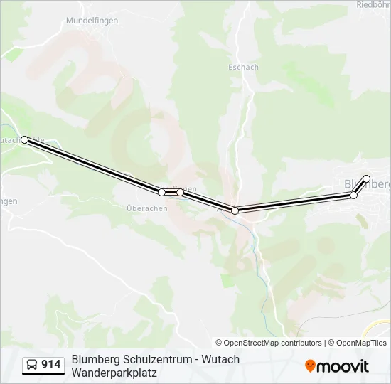 914 Bus Line Map