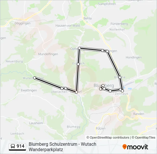 914 Bus Line Map