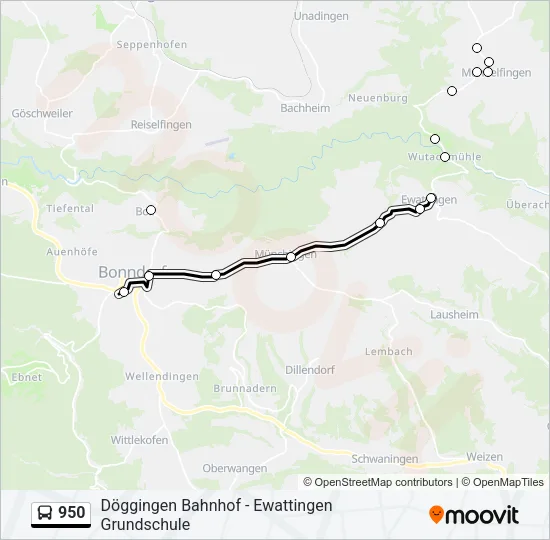 950 Bus Line Map