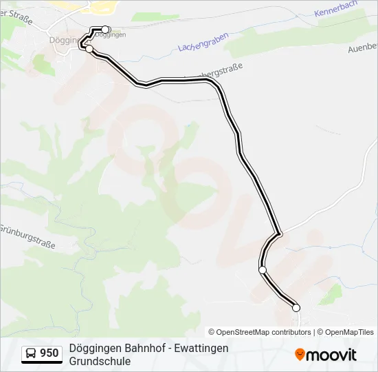950 Bus Line Map