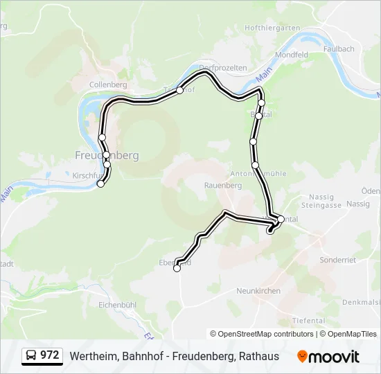 972 Bus Line Map