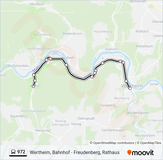 972 Bus Line Map