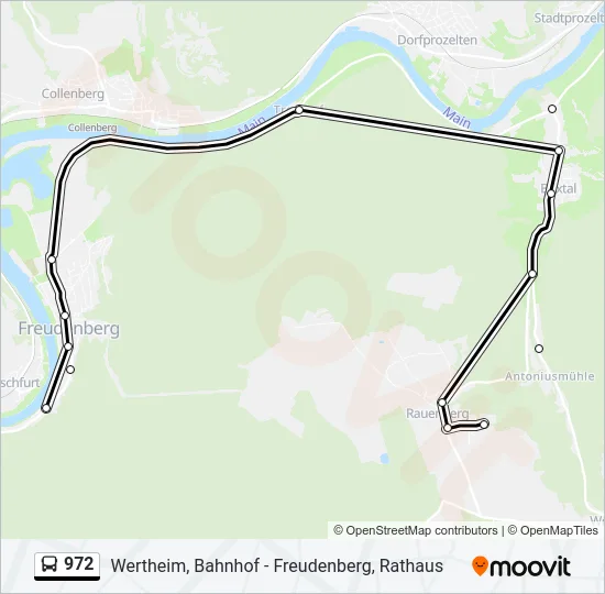 972 Bus Line Map