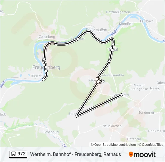 972 Bus Line Map