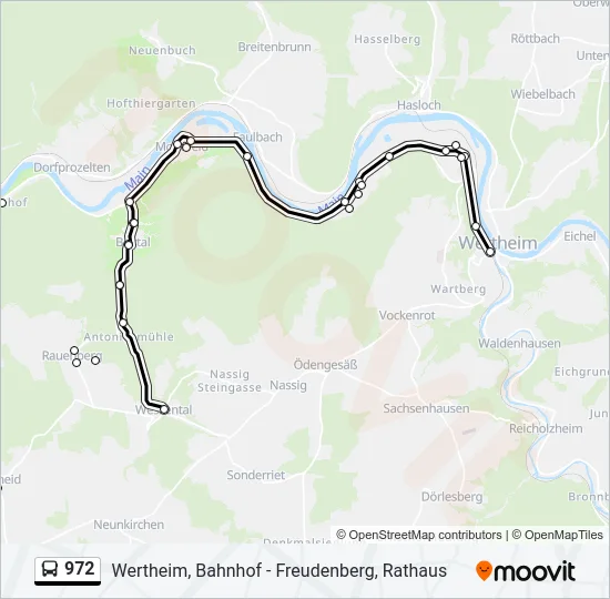 972 Bus Line Map
