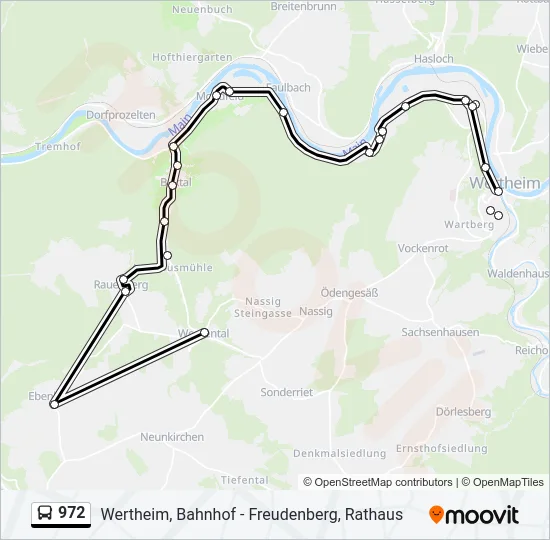 972 Bus Line Map