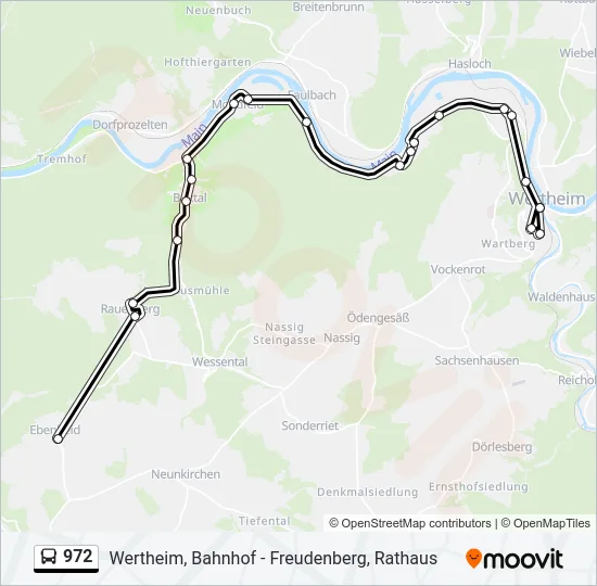 972 Bus Line Map