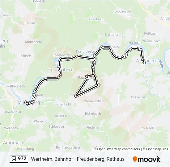 972 Bus Line Map