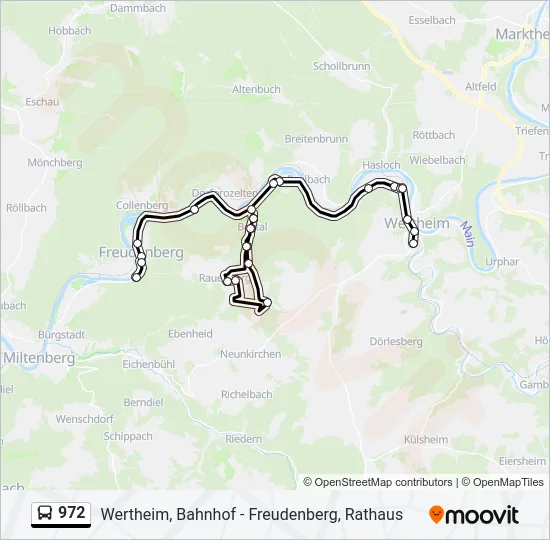 972 Bus Line Map