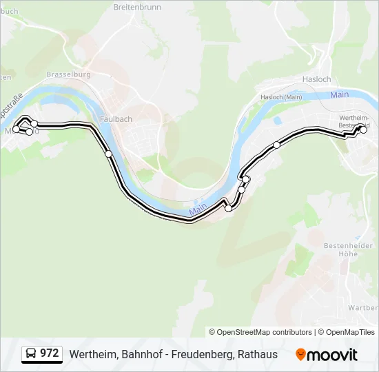 972 Bus Line Map