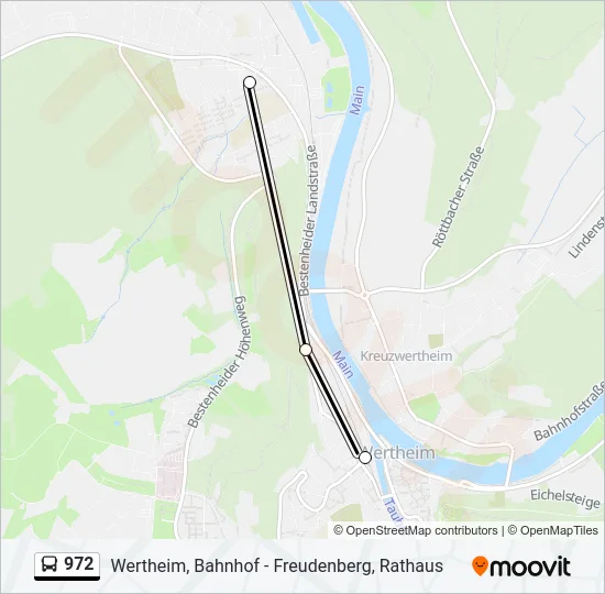 972 Bus Line Map