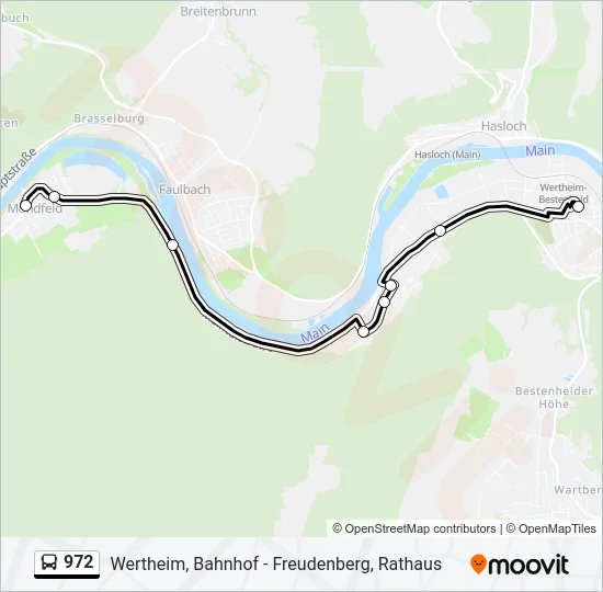 972 Bus Line Map