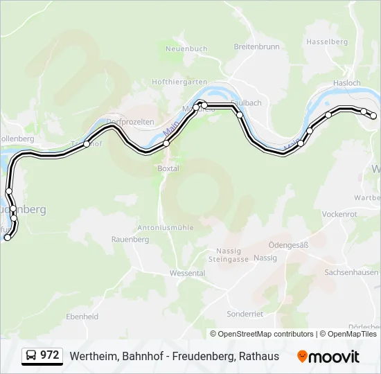972 Bus Line Map