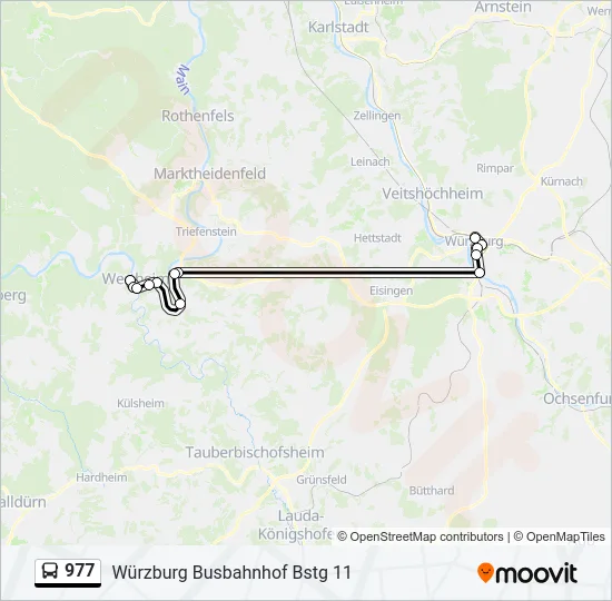 977 Bus Line Map