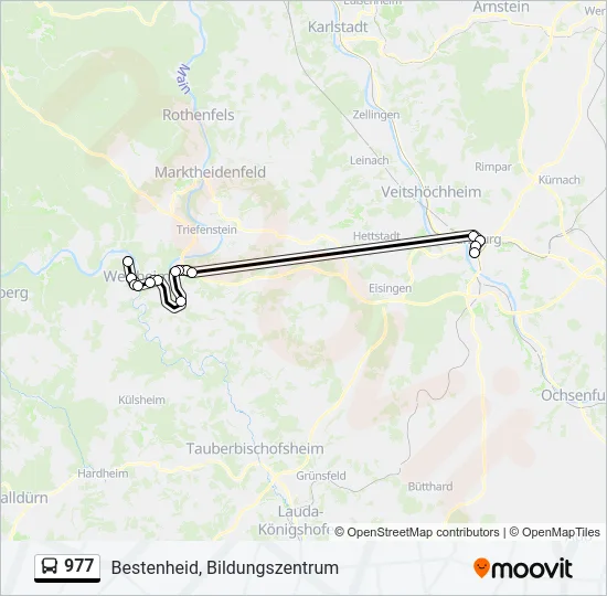977 Bus Line Map