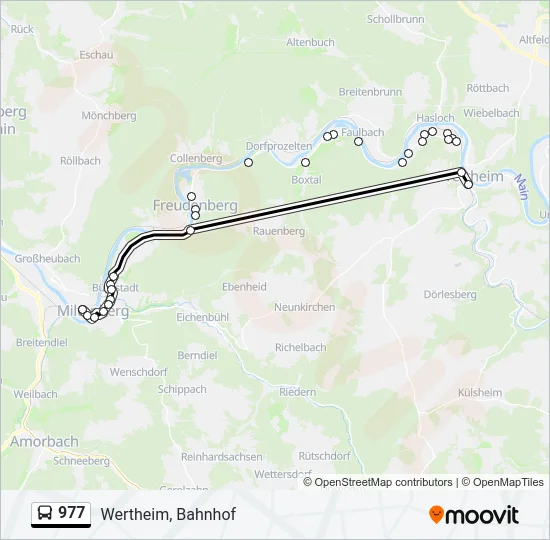 977 Bus Line Map