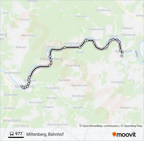 977 Bus Line Map