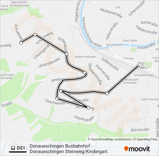 DS1 Bus Line Map