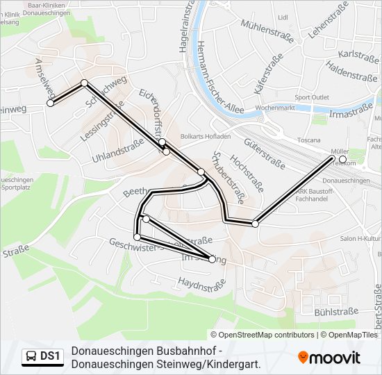 DS1 Bus Line Map