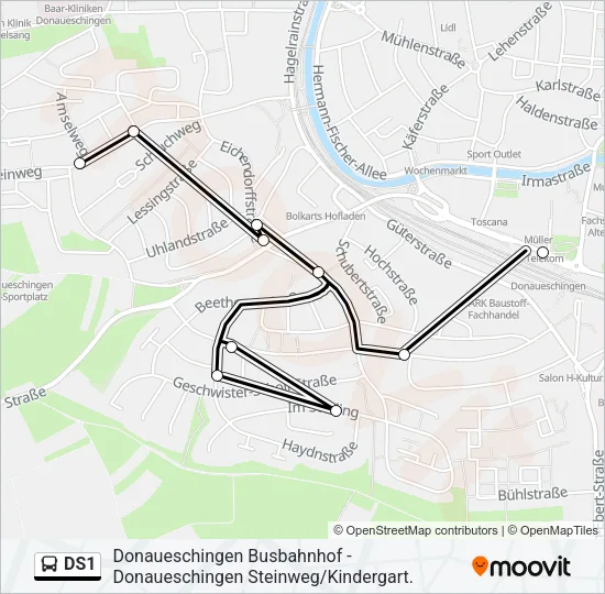 DS1 Bus Line Map